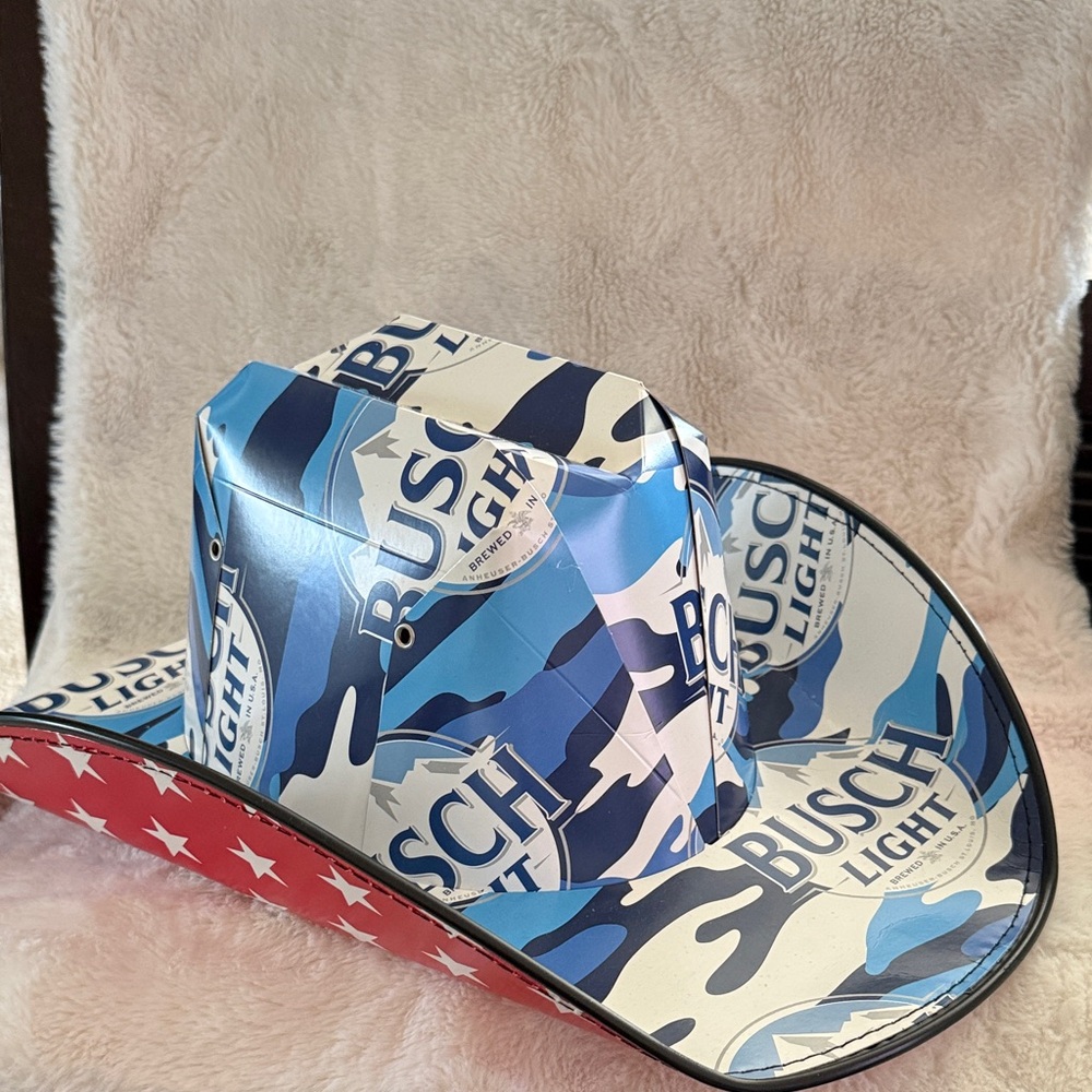 Busch Light Blue Camo Cowboy Hat - Women Accessories Hats